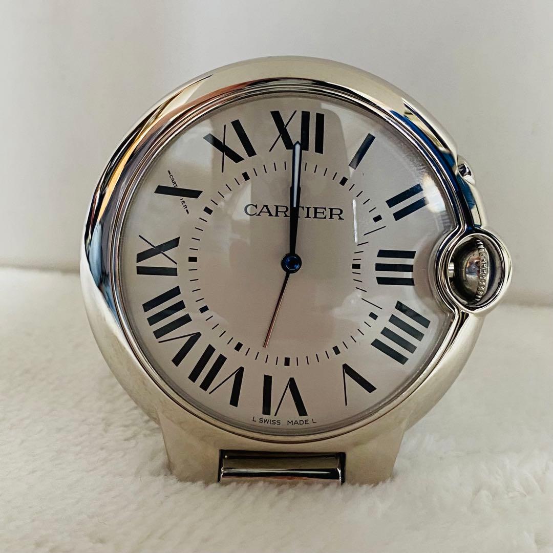 【ジャンク】　Cartier バロンブルー テーブルクロック置時計 シルバー