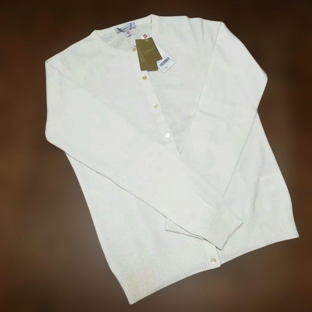 【UNIQLO】新品∗タグ付き　カシミヤ100% アンサンブル　オフホワイトM