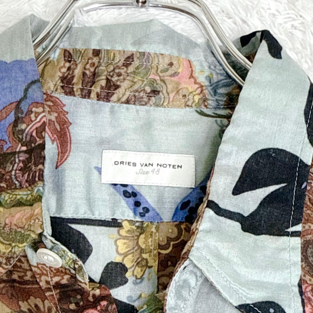 希少✨ DRIES VAN NOTEN 総柄 シャツ 長袖 ペイズリー ブルー