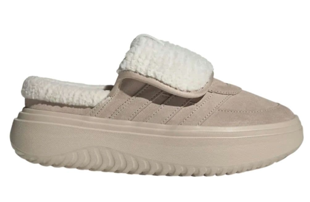 大人気★adidas★アディダス★23.5㎝★ボア付き★ミュール★ベージュ