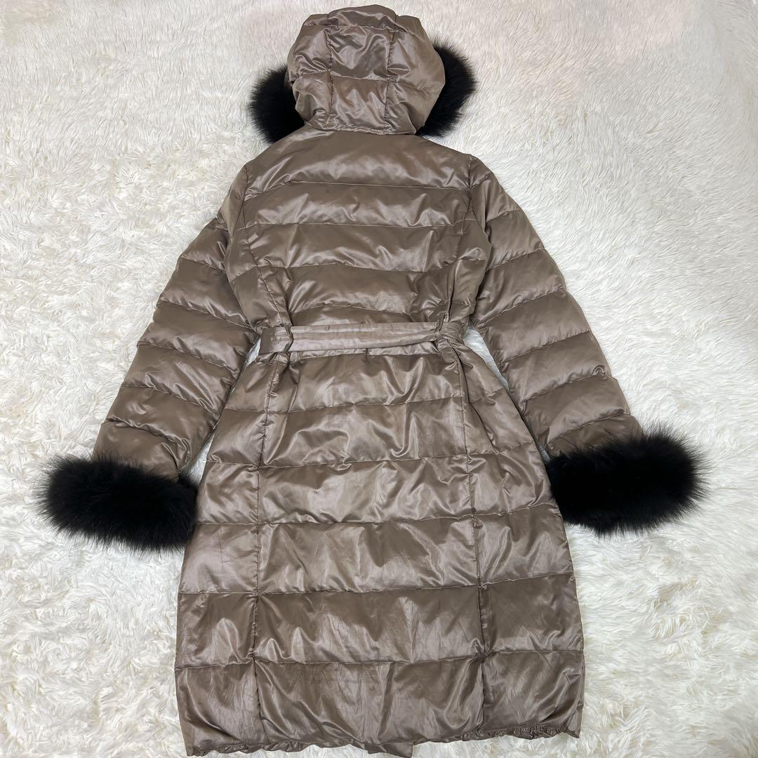 nano universe ×西川ダウン　フォックスファー　Aラインダウンコート