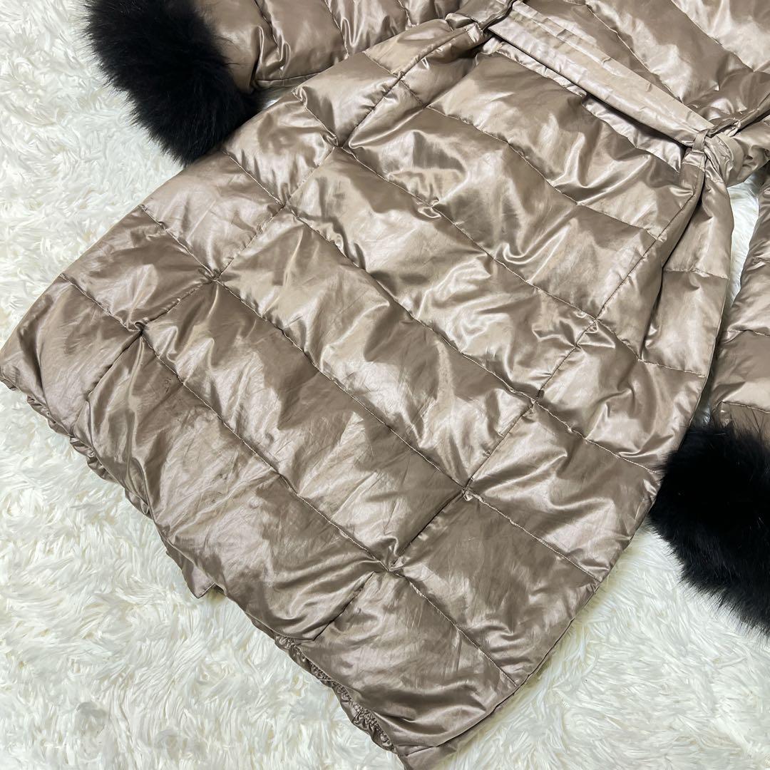nano universe ×西川ダウン　フォックスファー　Aラインダウンコート