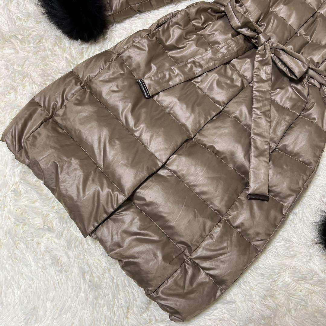 nano universe ×西川ダウン　フォックスファー　Aラインダウンコート