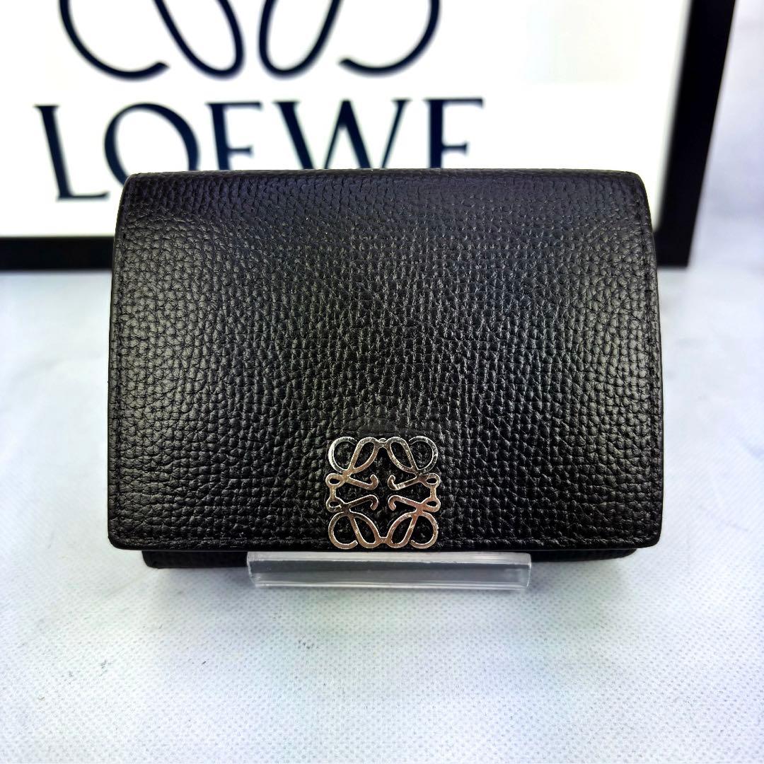 【正規品✨】LOEWE アナグラム トライフォールド ウォレット三つ折り財布