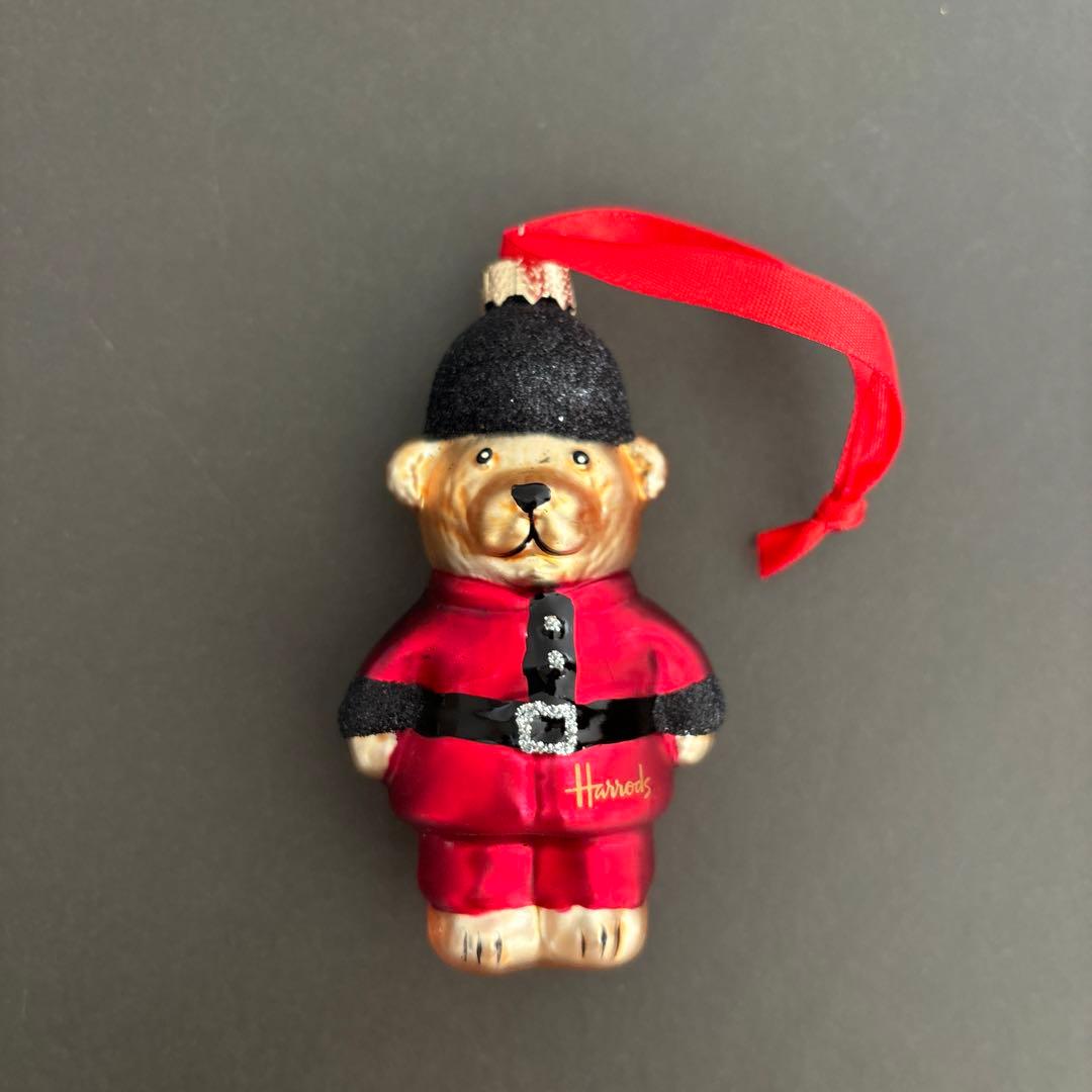 【即日発送／メルカリ便】 Harrods ハロッズ　ガラスオーナメント4個セット