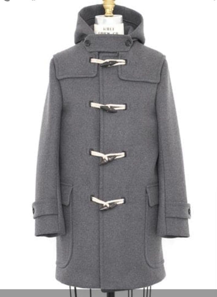 新品 DRAWER ドゥロワー メルトン ダッフル コート グレー 36