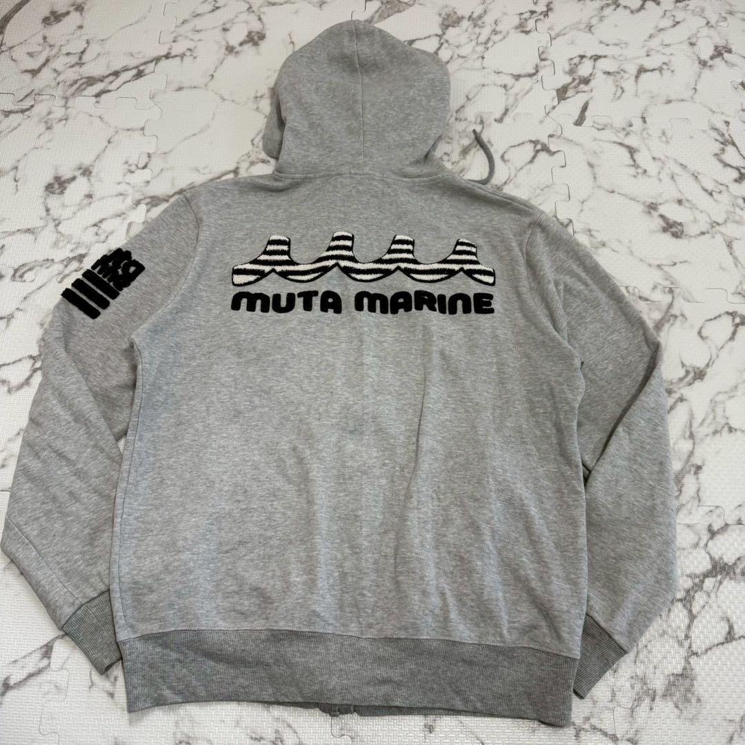 muta MARINE ムータマリン　メンズ　ジップアップパーカー　グレー XL