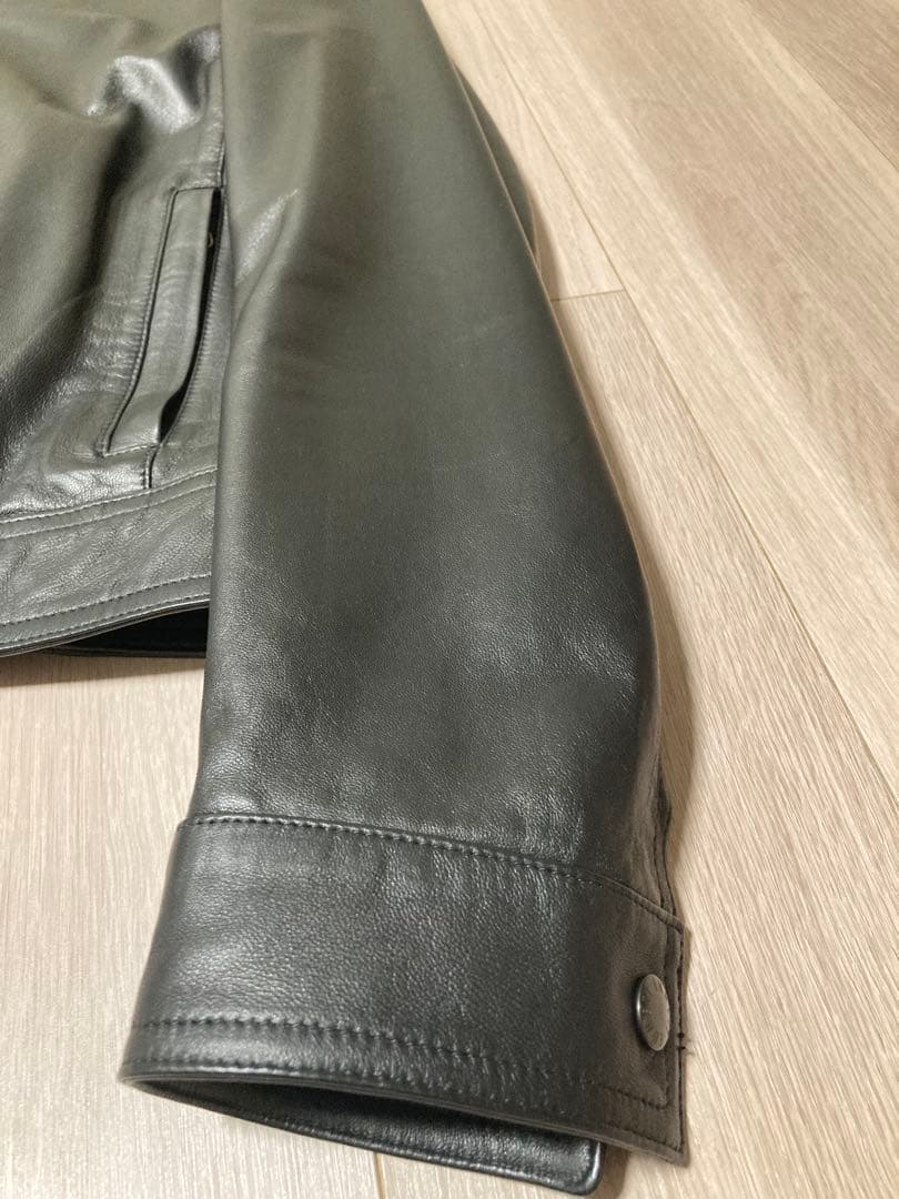 バーニーズ エンメティ シングルレザーライダースジャケット JURI