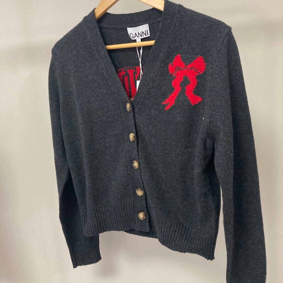 GANNI ウサギ刺繍 カーディガン