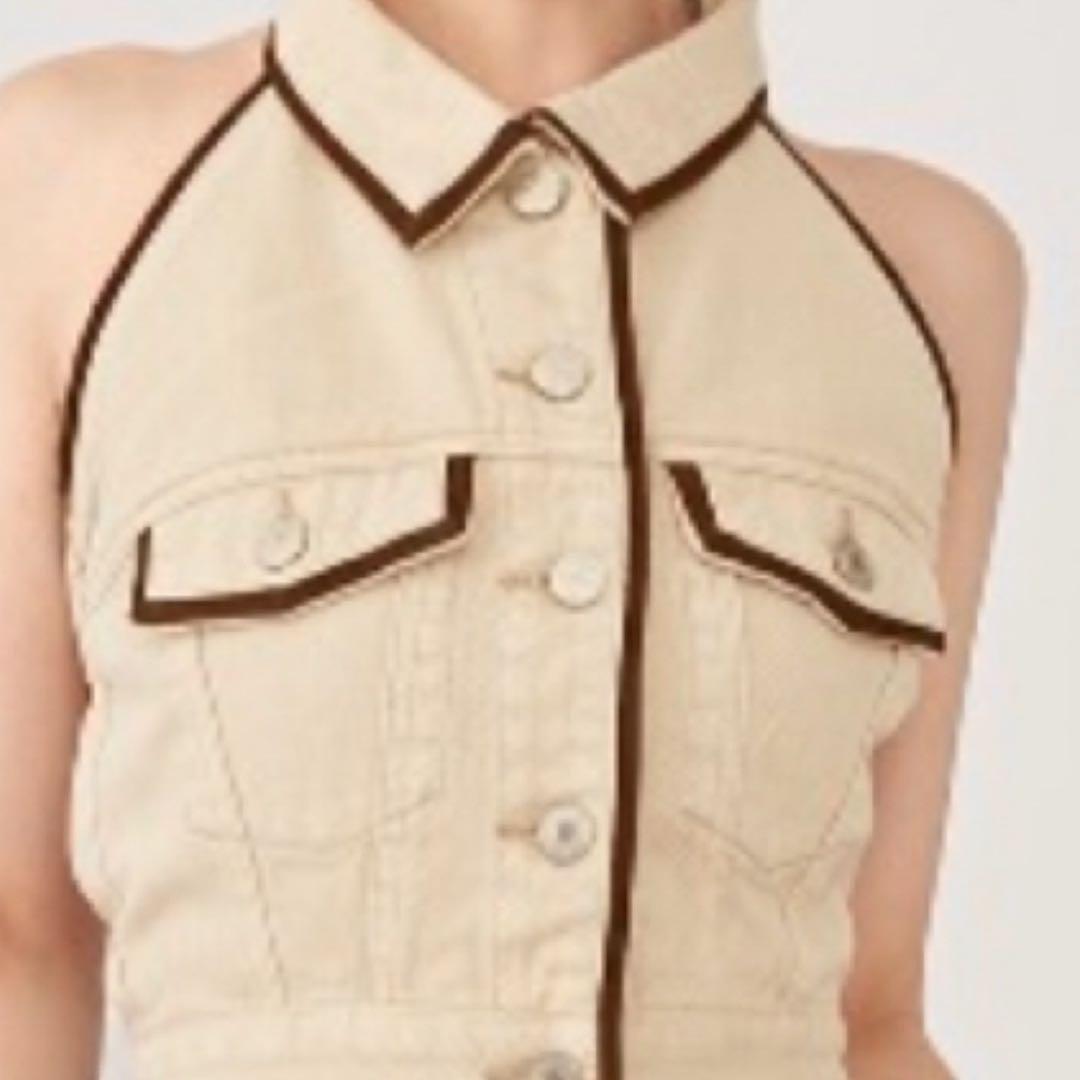 新品未開封　ダーリッチ　スウェードパイピングデニムトップス　FREE