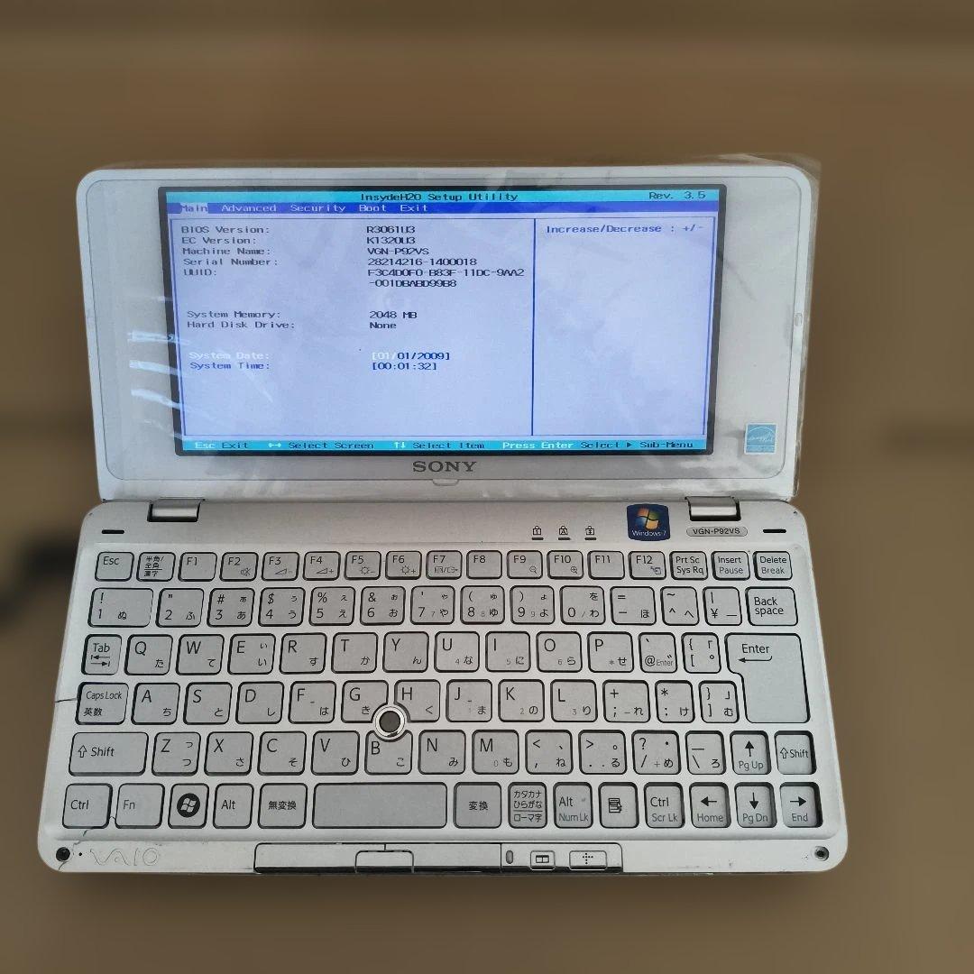 SONY VAIO VGN-P91HS ブラック