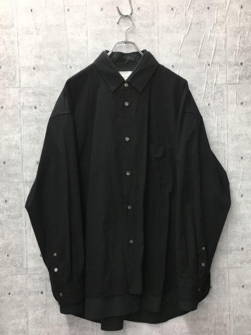 21AW/OVERSIZED LAYERED GAUZE SHIRT/長袖シャツ