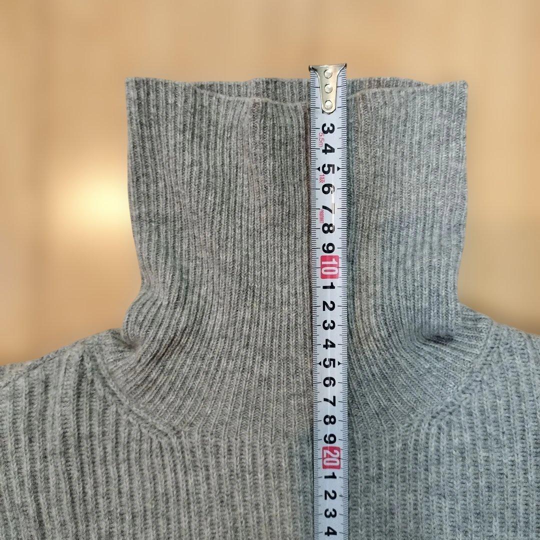 最終　ドゥロワー　drawer タートルネックセーター グレー カシミヤ　ニット
