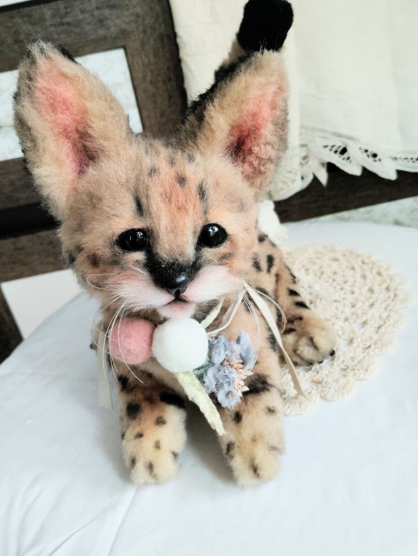 生後２ヶ月♡ベビーサーバルキャット♡アートドール♡ぬいぐるみ♡子猫ちゃん♡