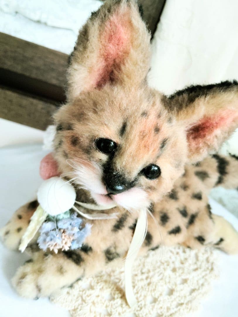 生後２ヶ月♡ベビーサーバルキャット♡アートドール♡ぬいぐるみ♡子猫ちゃん♡
