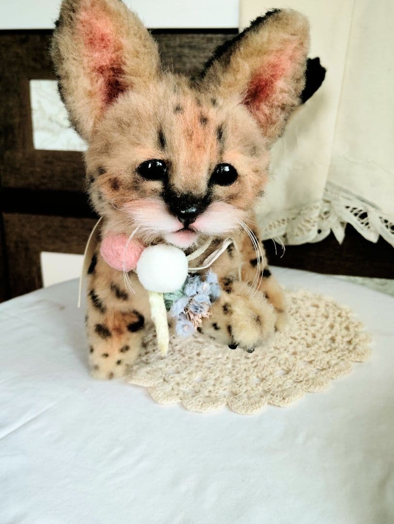 生後２ヶ月♡ベビーサーバルキャット♡アートドール♡ぬいぐるみ♡子猫ちゃん♡