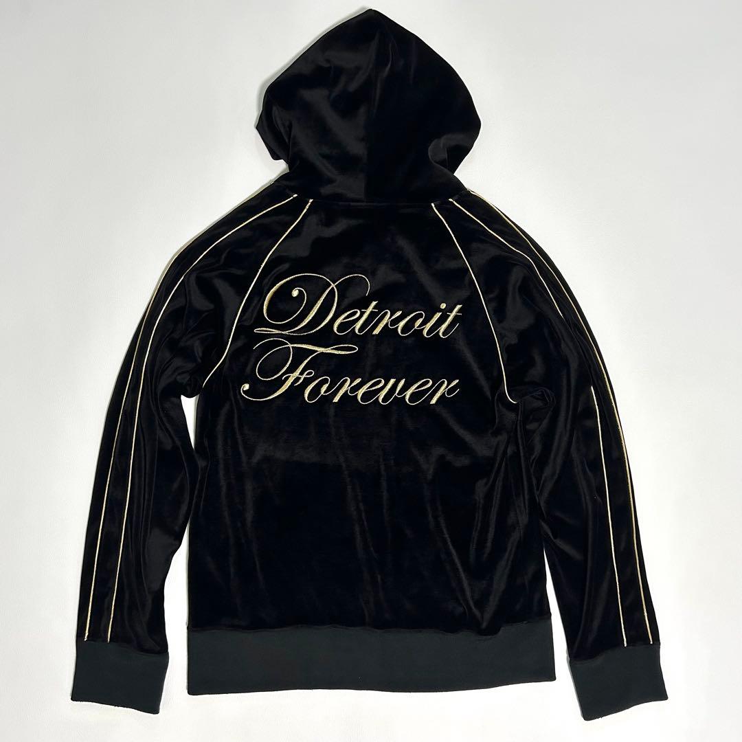 【美品】HYSTERIC GLAMOUR ベロアパーカー黒&金 刺繍 S