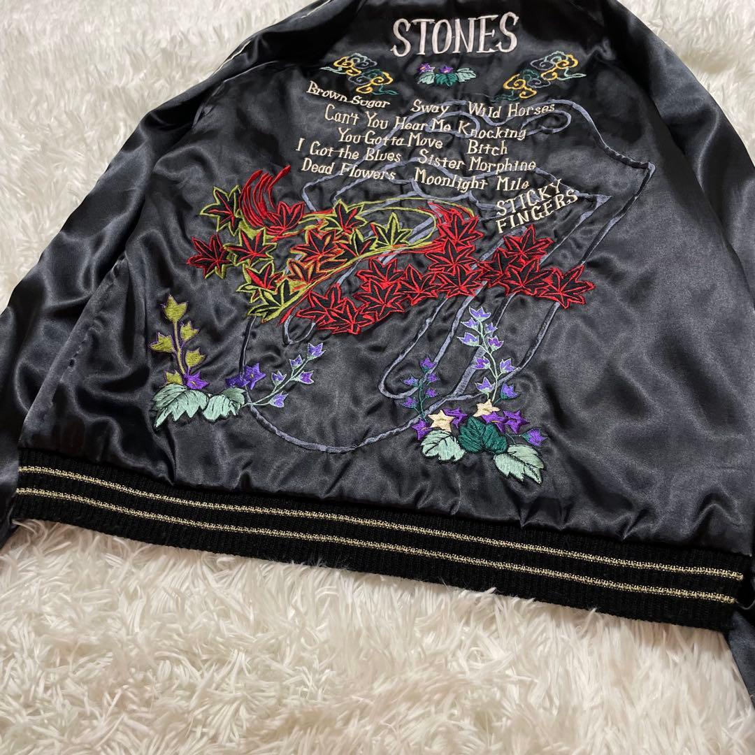 テーラー東洋　ローリングストーンズ　スカジャン リバーシブル　刺繍　M