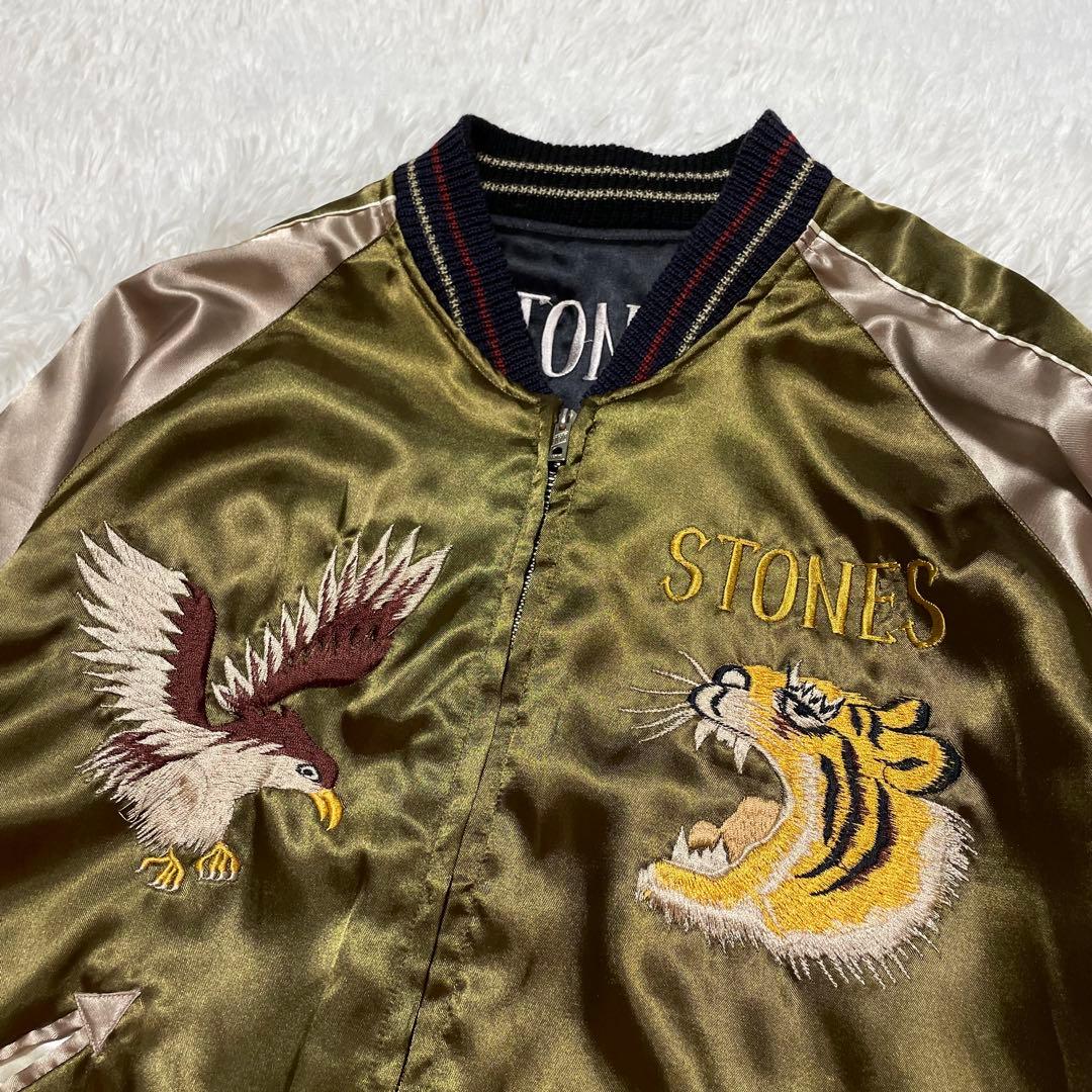 テーラー東洋　ローリングストーンズ　スカジャン リバーシブル　刺繍　M