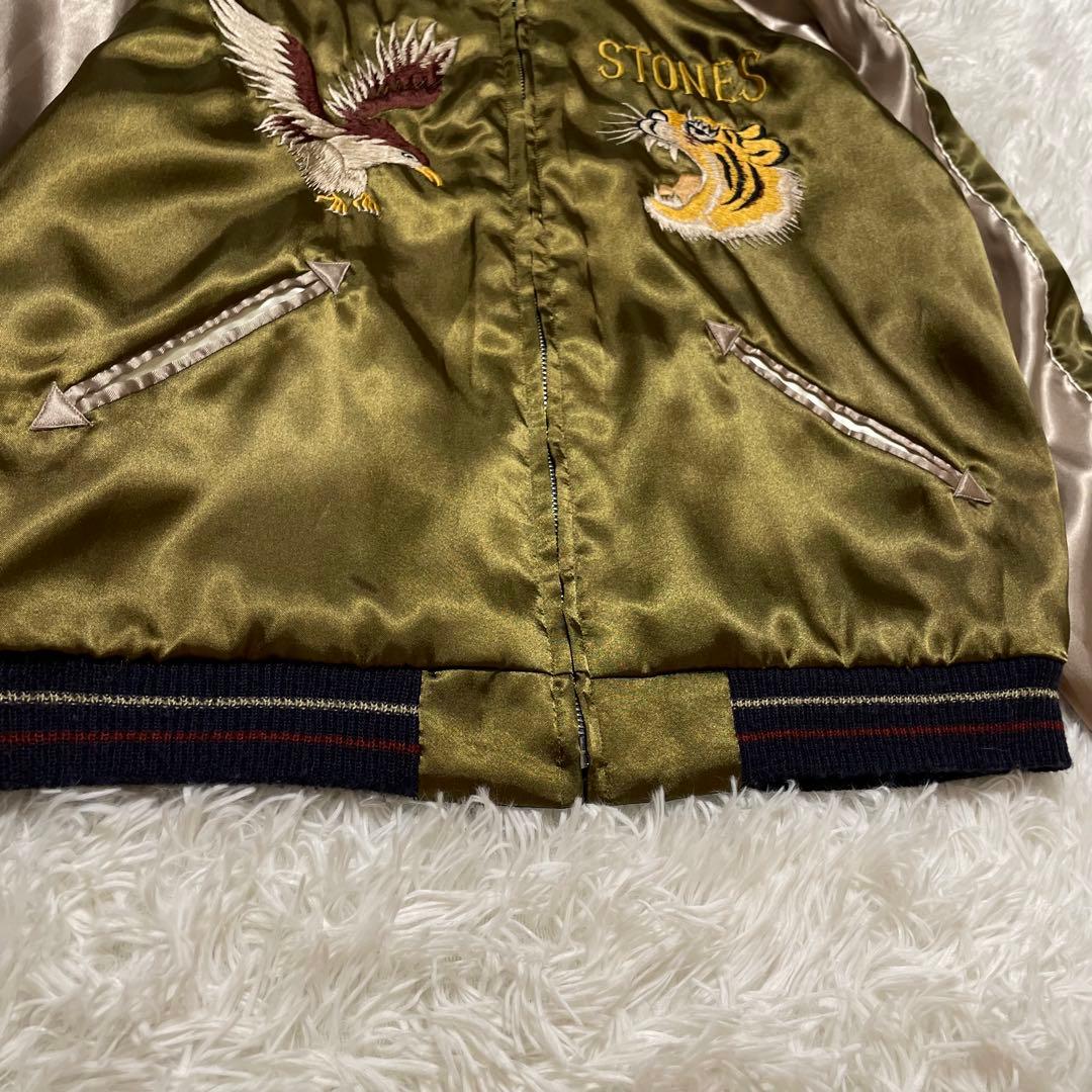 テーラー東洋　ローリングストーンズ　スカジャン リバーシブル　刺繍　M