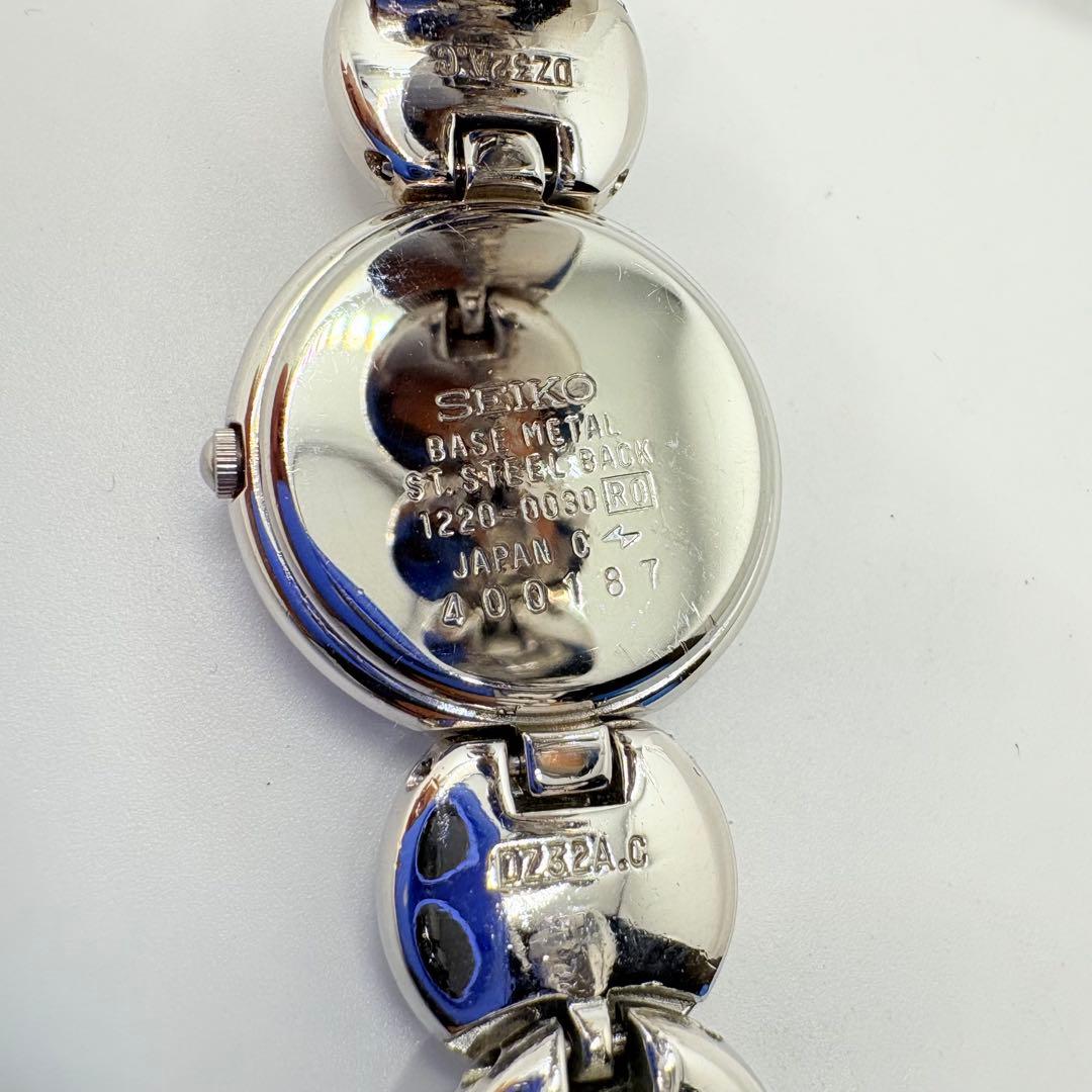 稼働品★ 新品電池 SEIKO 腕時計 レディース シルバー 希少モデル レア