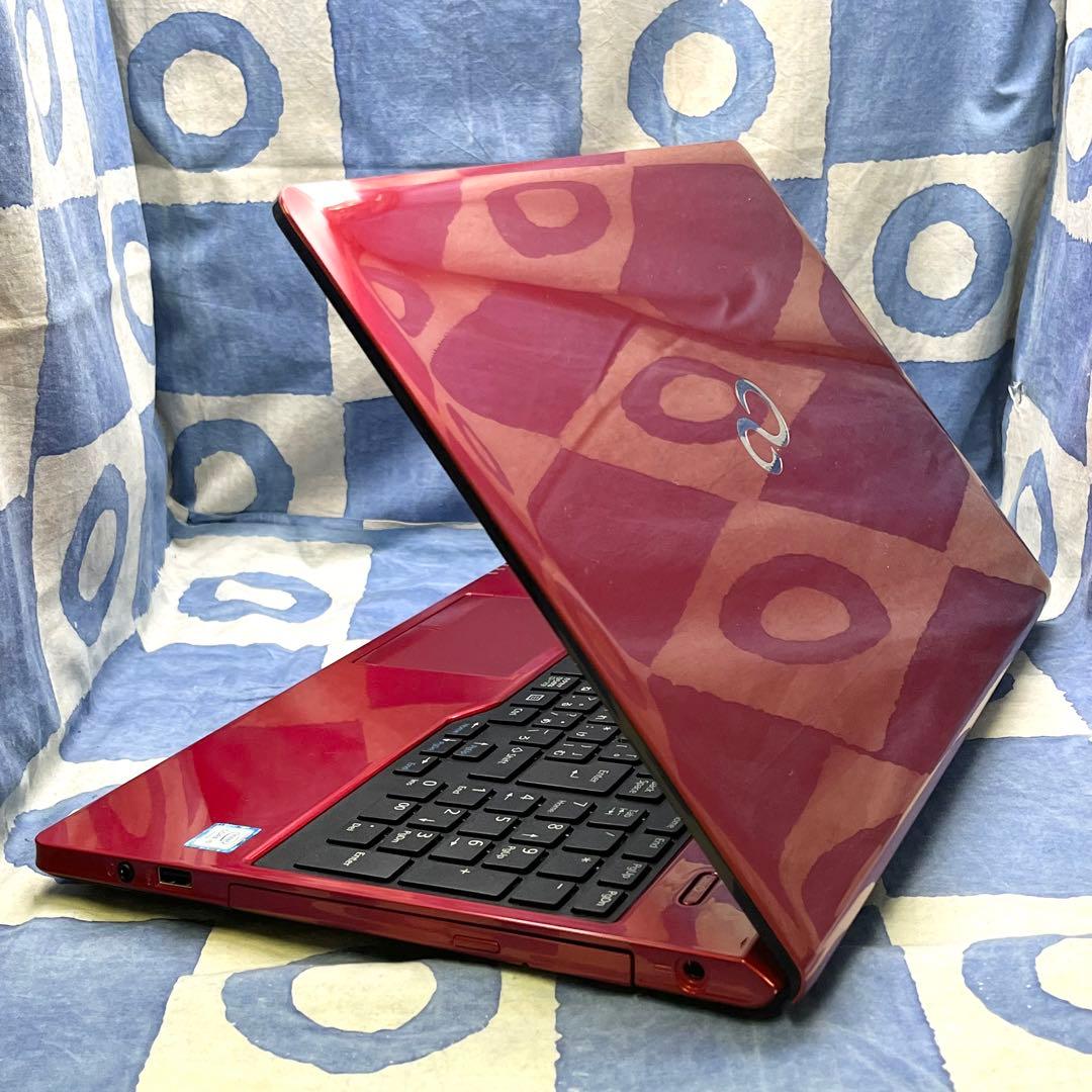 爆速SSD500G☆i5☆貴重な赤ノートパソコン♪カメラ付！第6世代！Win11