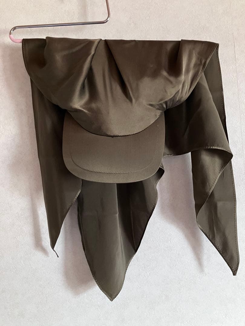 【新品】SHISHIKUI SILK SCARF CAP / KHAKI