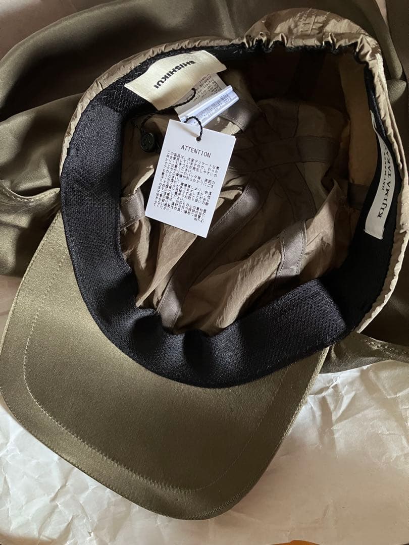 【新品】SHISHIKUI SILK SCARF CAP / KHAKI