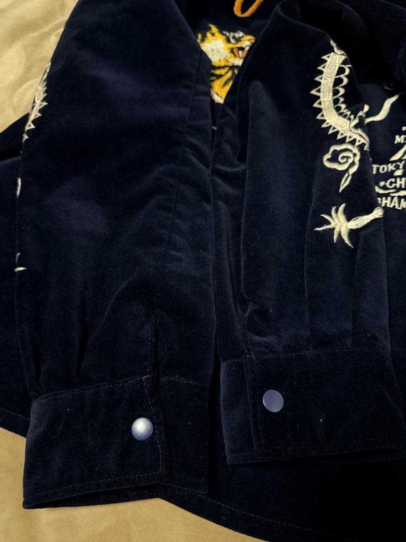 未使用近 KNIFF MAYER 虎龍 地図日本限定 スカジャン vintage