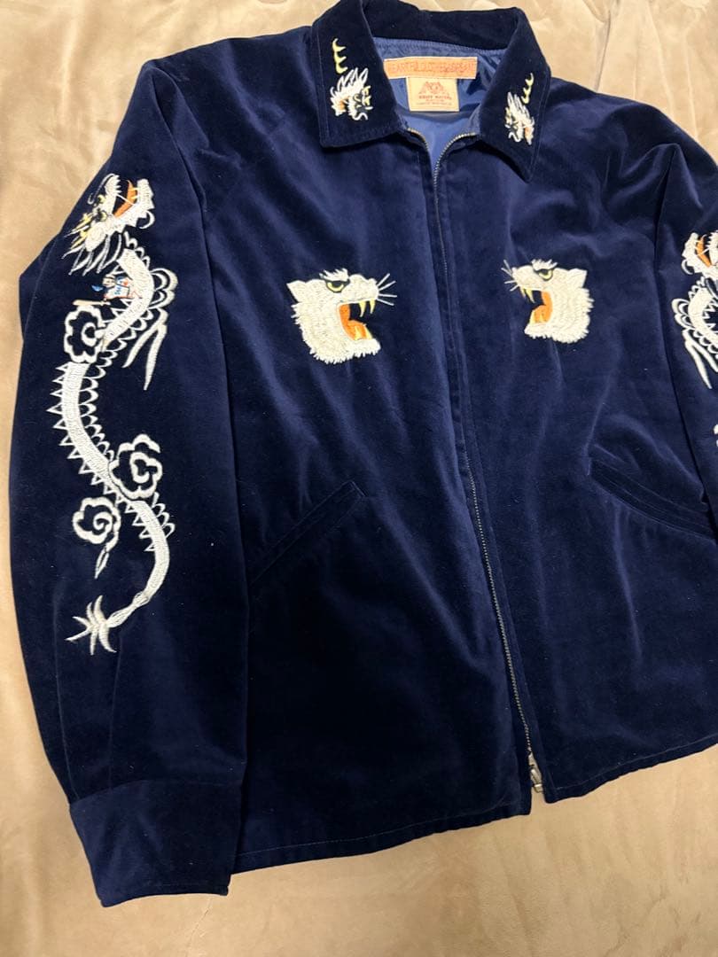 未使用近 KNIFF MAYER 虎龍 地図日本限定 スカジャン vintage