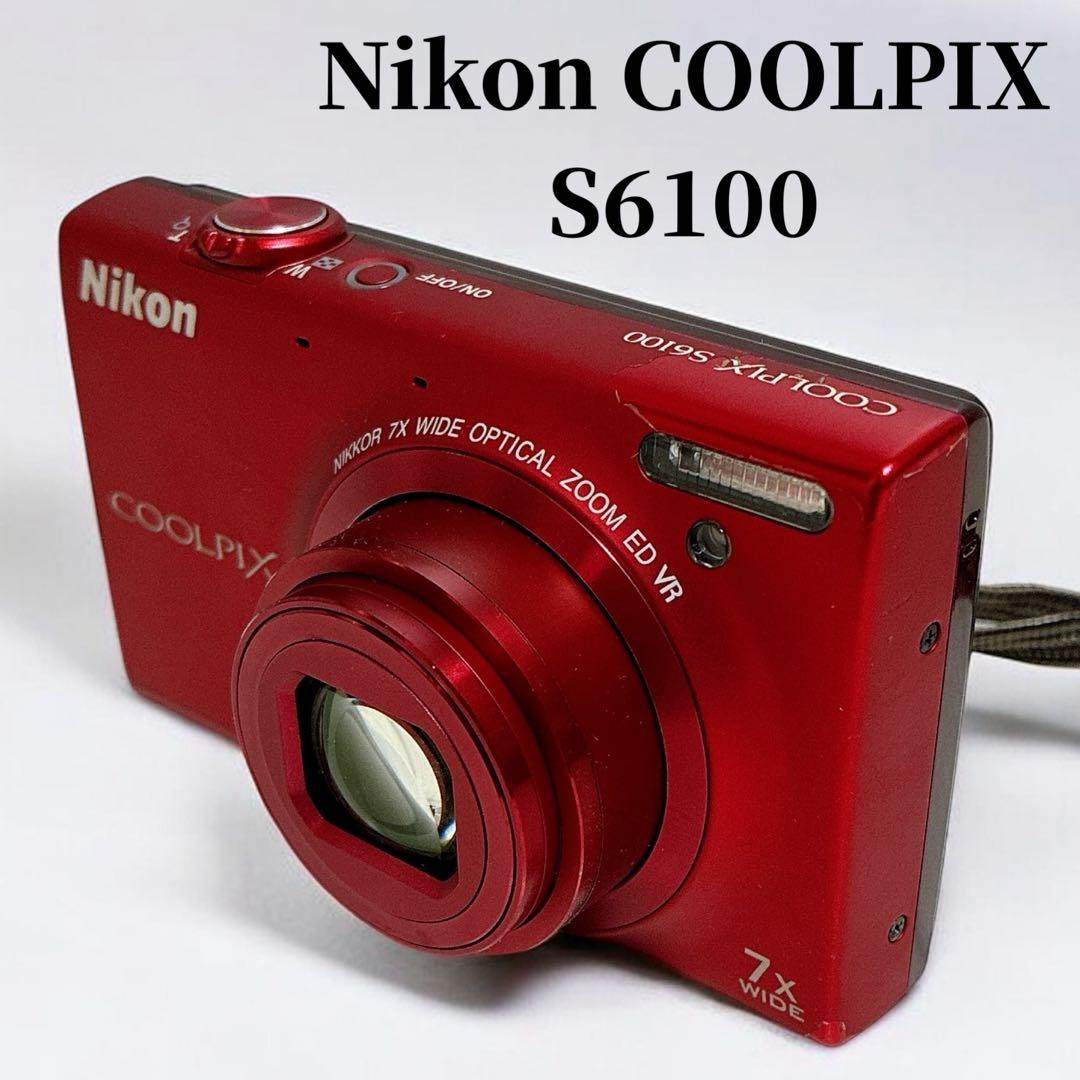 美品　二コン Nikon COOLPIX S6100 レッド