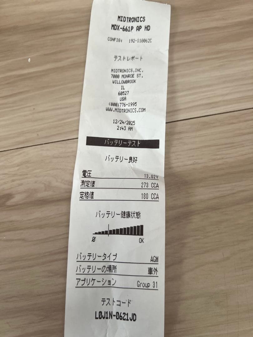 YTX12-BS バッテリー　未使用品
