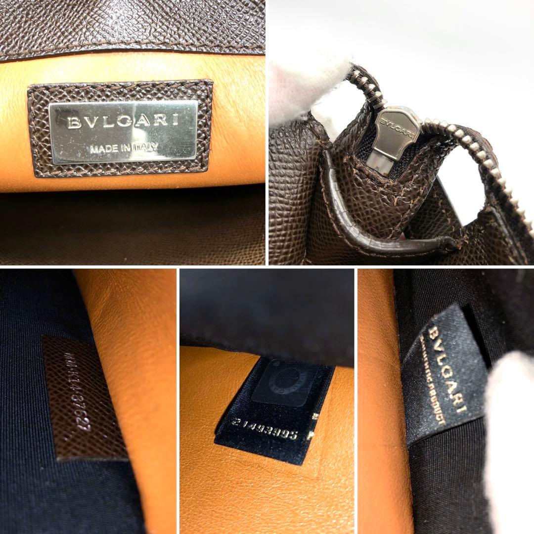 ✨美品✨ブルガリマン ショルダーバッグ パラジウムロゴ金具 レザー ブラウン