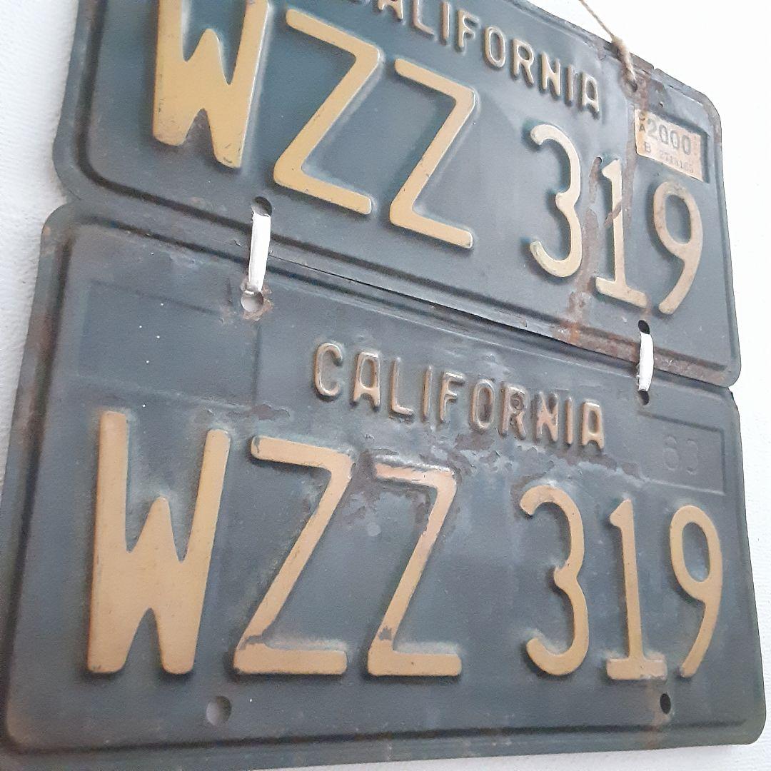 値下げ！ カリフォルニア州 ② 前後セット ナンバープレート ライセンスプレート