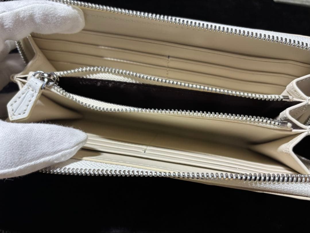 ✨新品未使用品クロコダイル 革メンズ 長財布 ラウンドファスナーホワイト