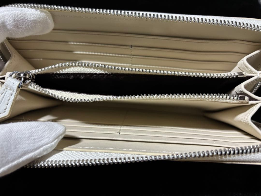 ✨新品未使用品クロコダイル 革メンズ 長財布 ラウンドファスナーホワイト