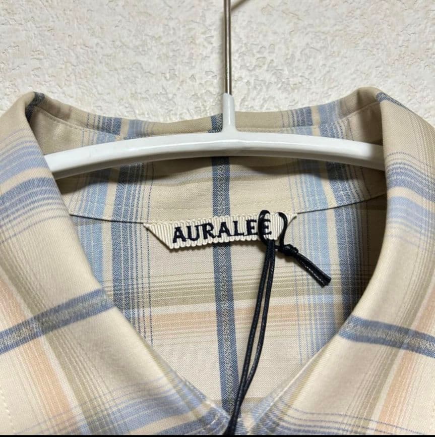 新品 AURALEE SUPER LIGHT WOOL CHECK SHIRT