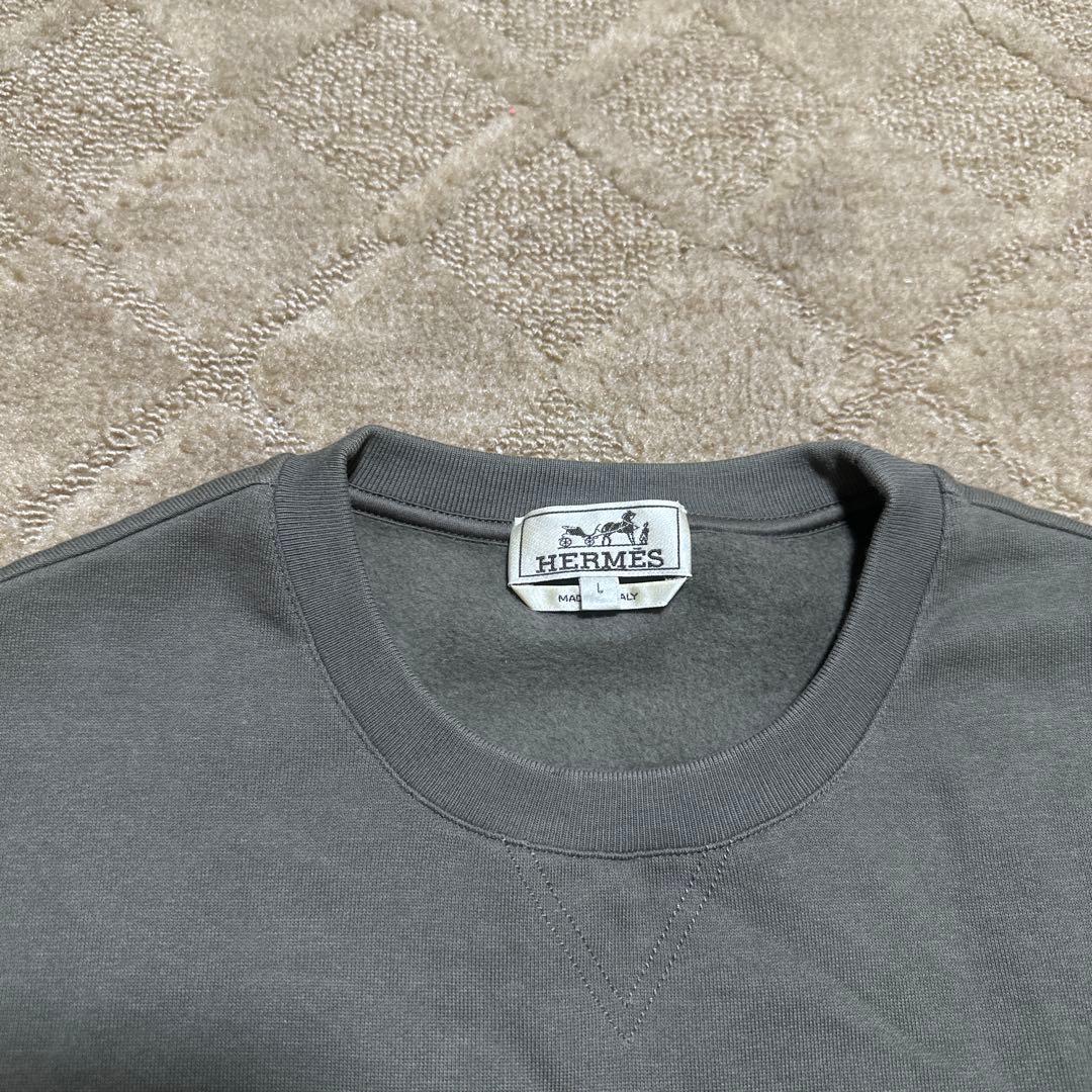 HERMES 馬の頭刺繍 トレーナー Lサイズ