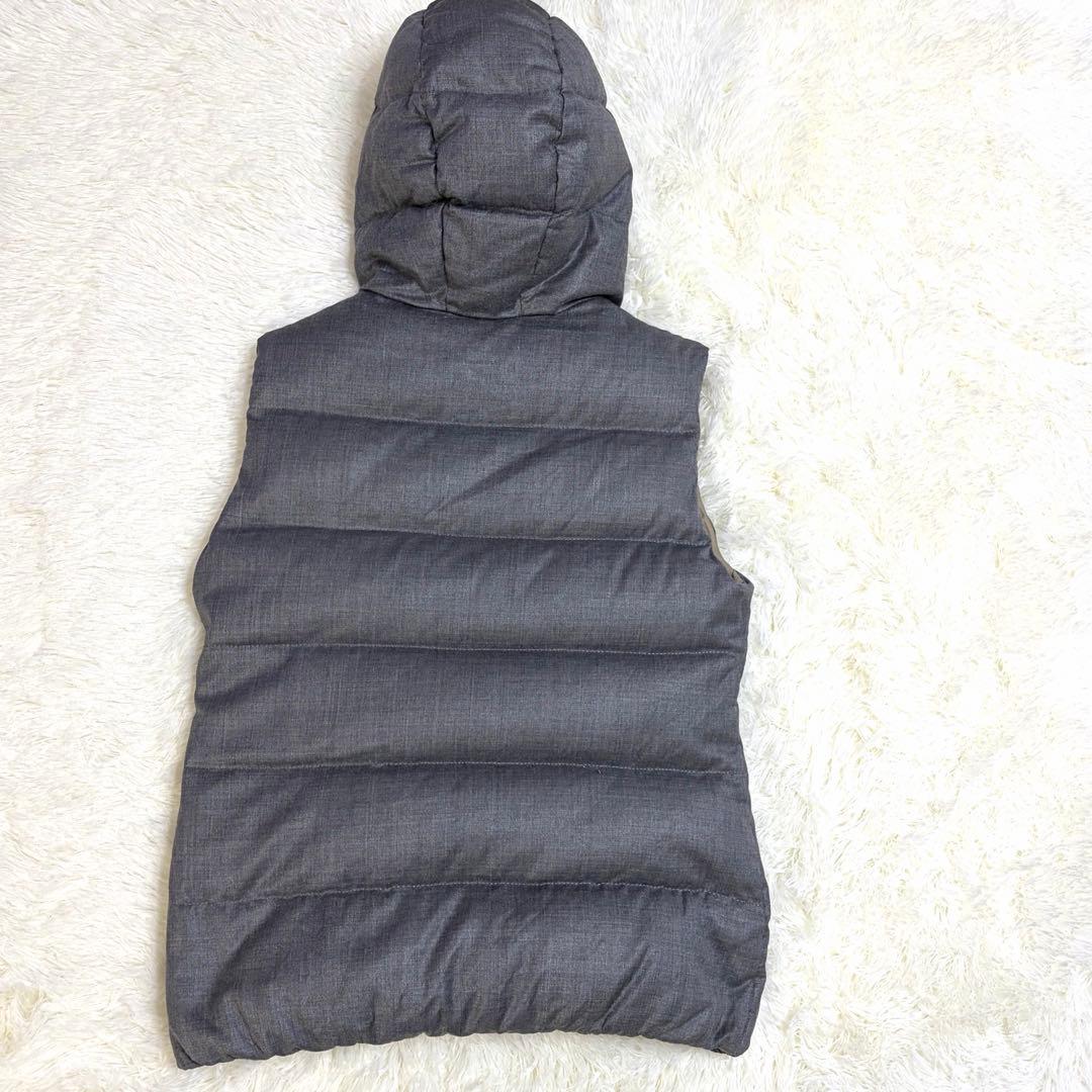 美品　デュベティカ　DUVETICA ウール　ダウンベスト　グレー　L
