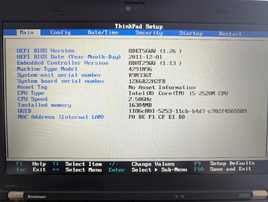 その他ノートPC本体 Lenovo ThinkPad X230 i5 16GB