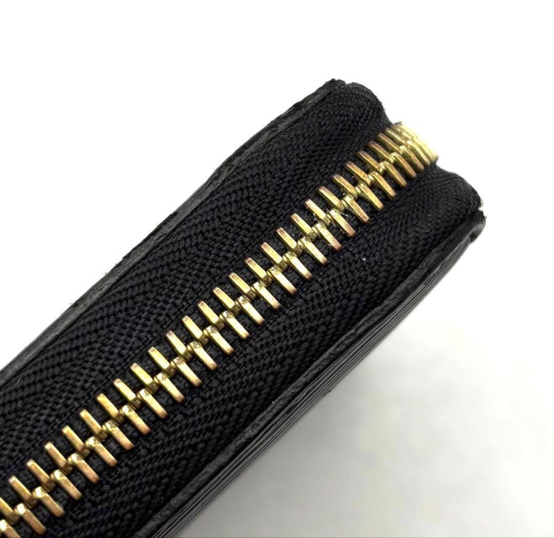 【最新型IC美品】ルイヴィトン　エピ　ジッピーウォレット　ゴールド金具　ブラック