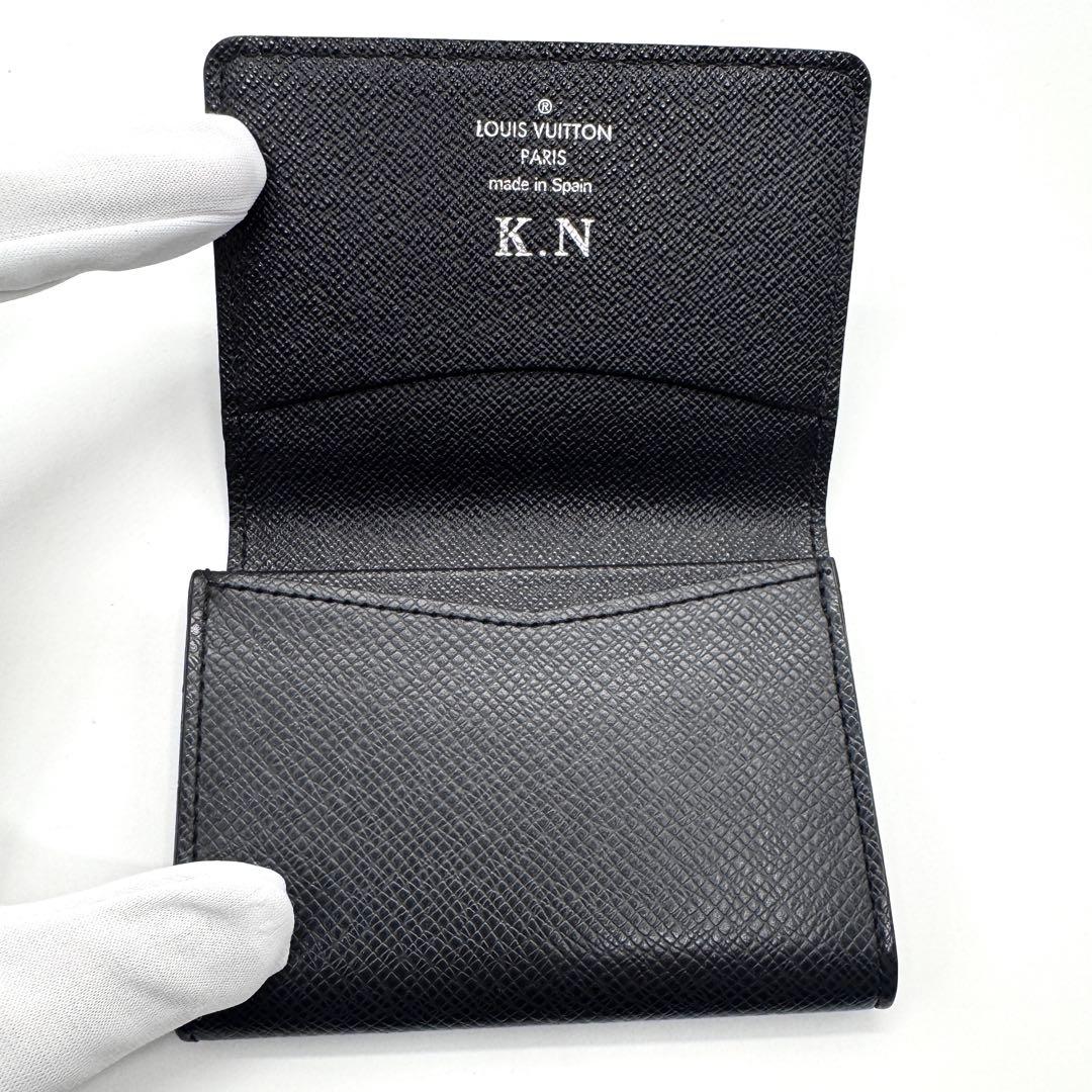 美品✨ルイヴィトン　名刺入れ　タイガ　アンヴェロップ　カルトドゥ　ヴィジット　黒