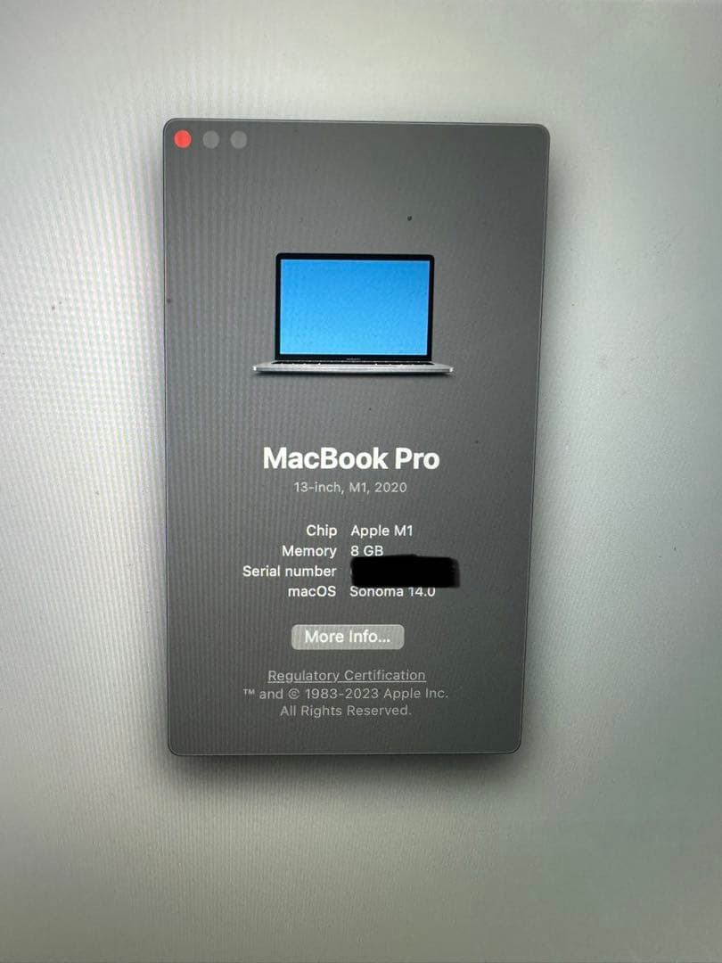 MacBook Pro M1 2020年モデル