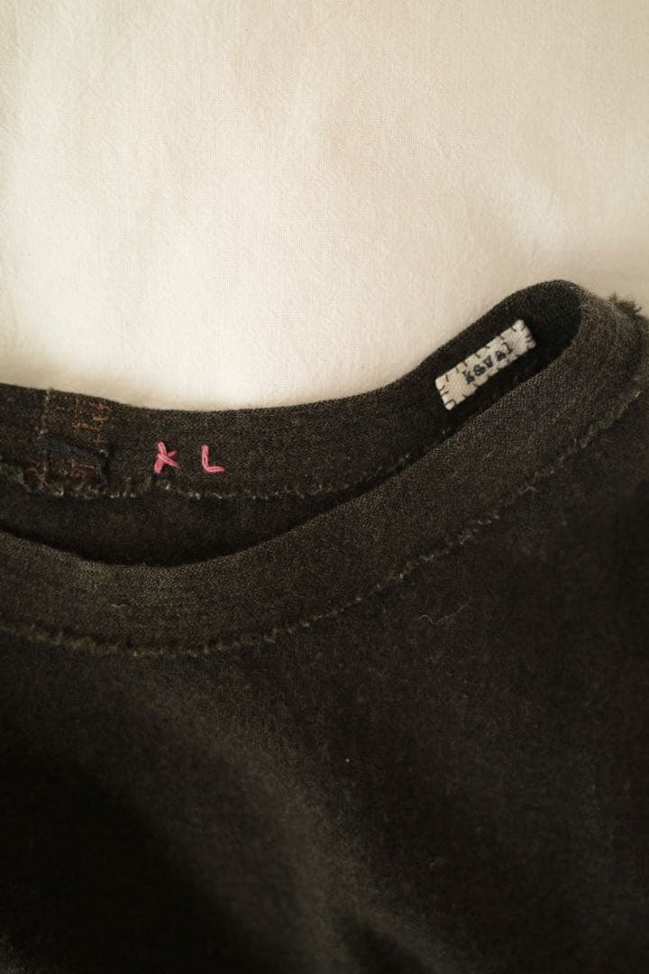 kaval コットン　カシミヤ　カットソー　切りっぱなし