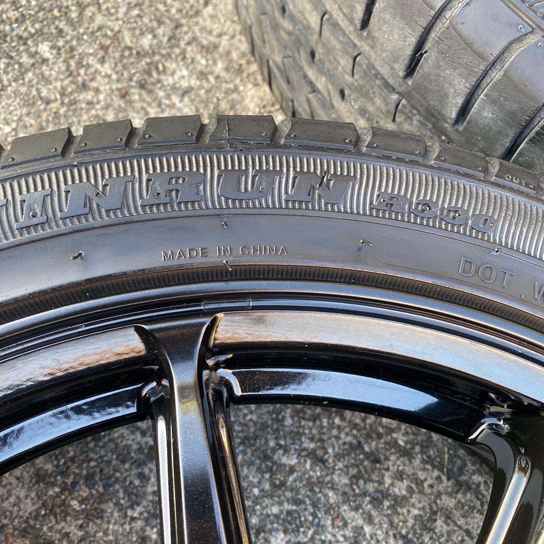 ◇中古205/45R17+ブラックホイールセット、　アクア、ヤリス、スイフト