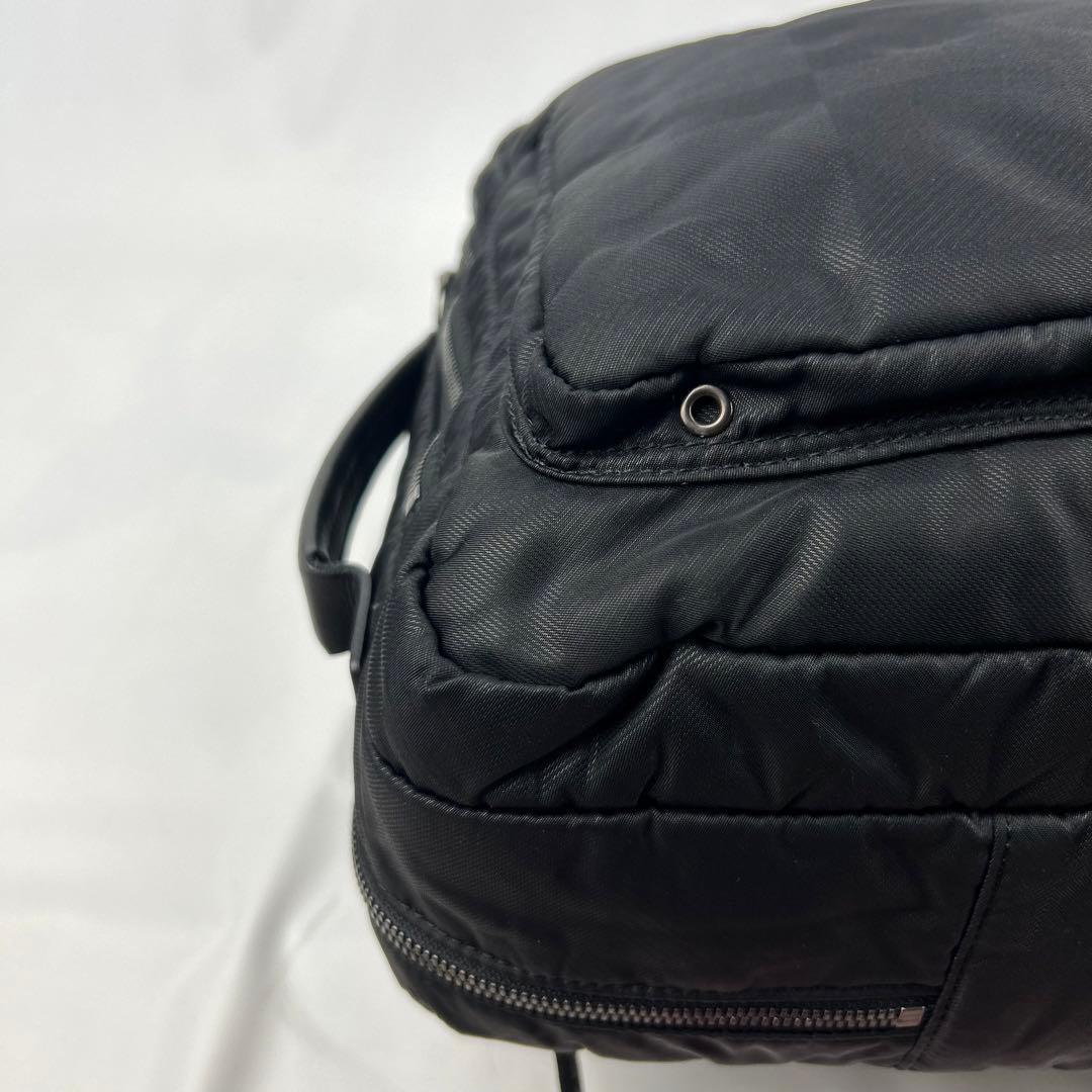 【美品】ブラックレーベル　ビジネスバッグ　リュック　3way チェック　2層