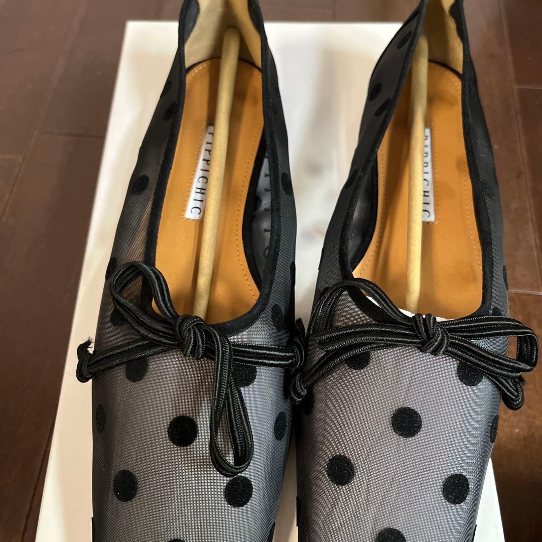 ゆき値下げPIPPICHIC ブラック ドット柄 試し履きのみ