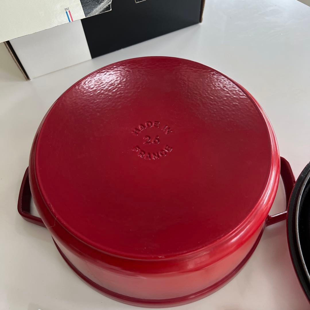 STAUB 両手鍋 26cm レッド