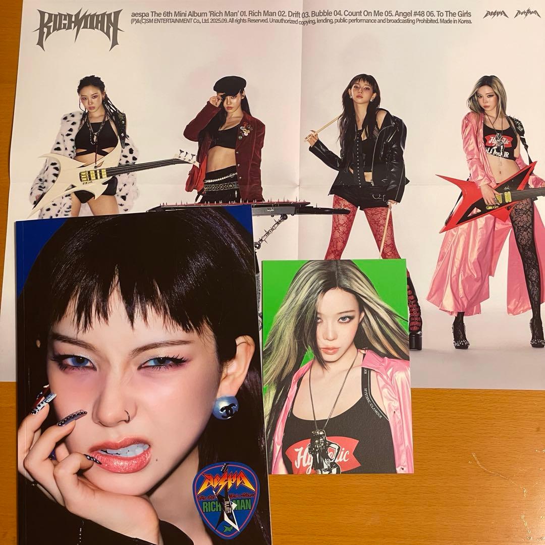 aespa カリナ　rich man トレカ　特典　ワーナー　タワレコ　アルバム