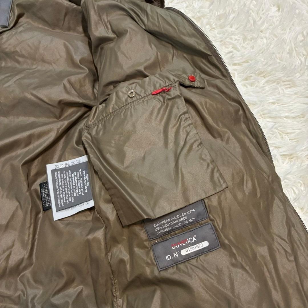 デュベティカ ダウンジャケット グースダウン ロングコート ブラウン フード付き